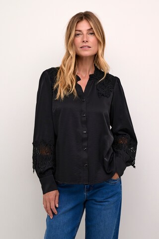 Chemisier 'Luna' Cream en noir : devant
