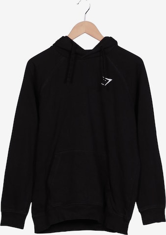 GYMSHARK Kapuzenpullover M in Schwarz: Vorderseite