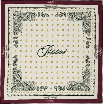 Foulard Prohibited en beige : devant