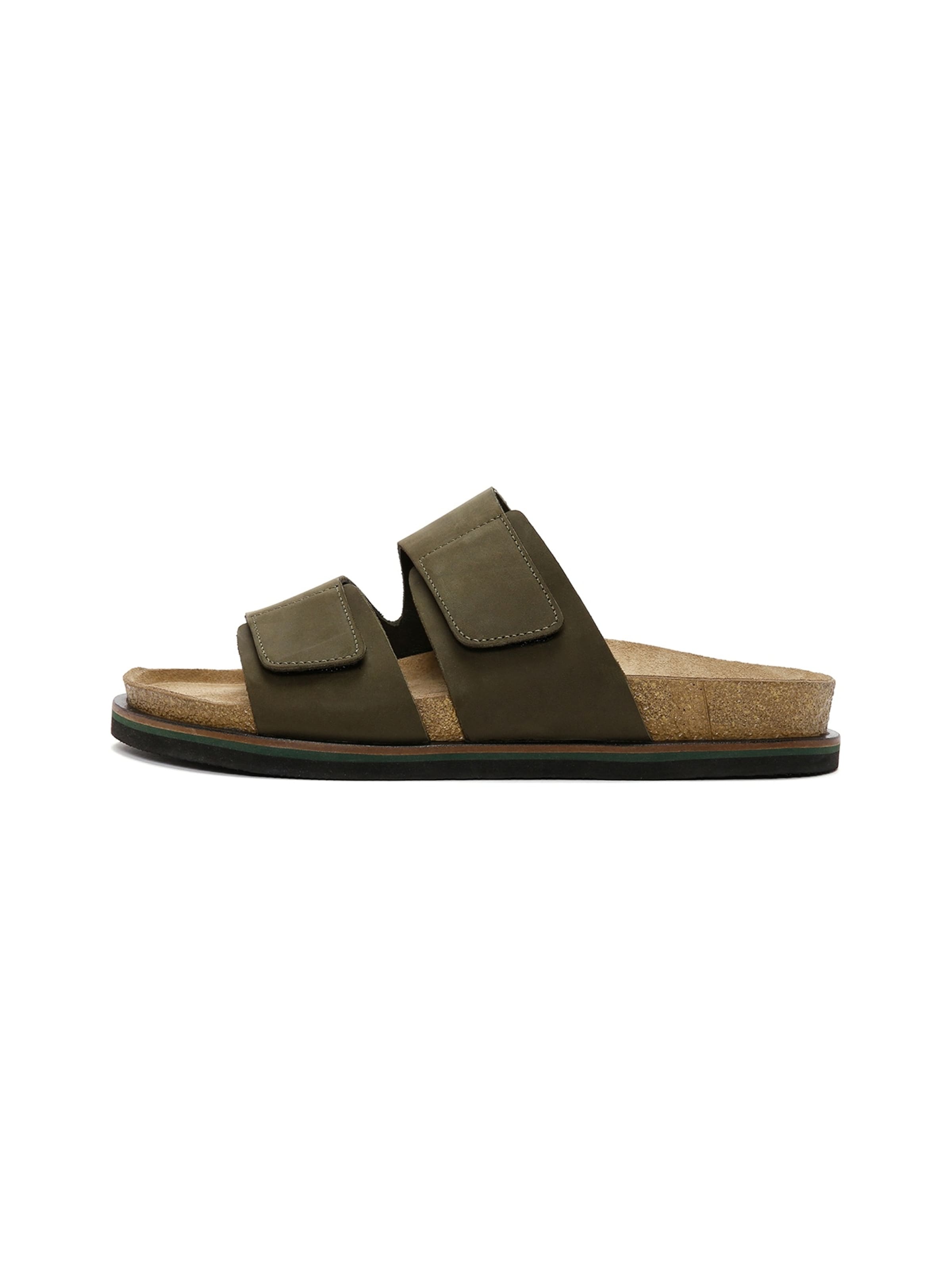 Sandalo di Derimod in verde: frontale