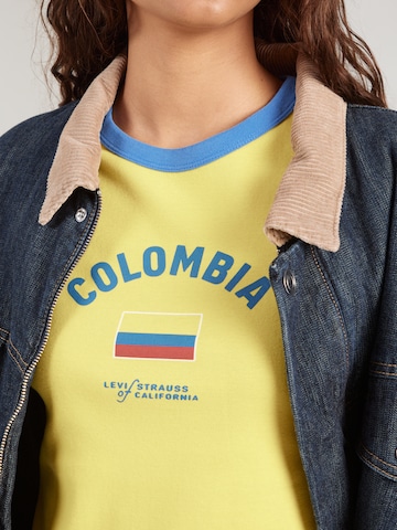 LEVI'S ® Tričko 'MINI RINGER X USA RETRO' - Žltá