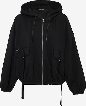 CIPO & BAXX Kapuzen Sweatjacke 'WL368' Streetwear-Outfits in Schwarz: Vorderseite