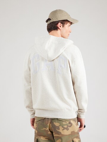 GAP - Sudadera con cremallera 'HERITAGE' en gris: atrás