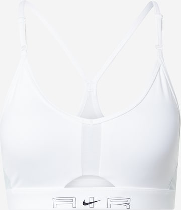 NIKE Bustier Sport bh 'Indy' in Wit: voorkant