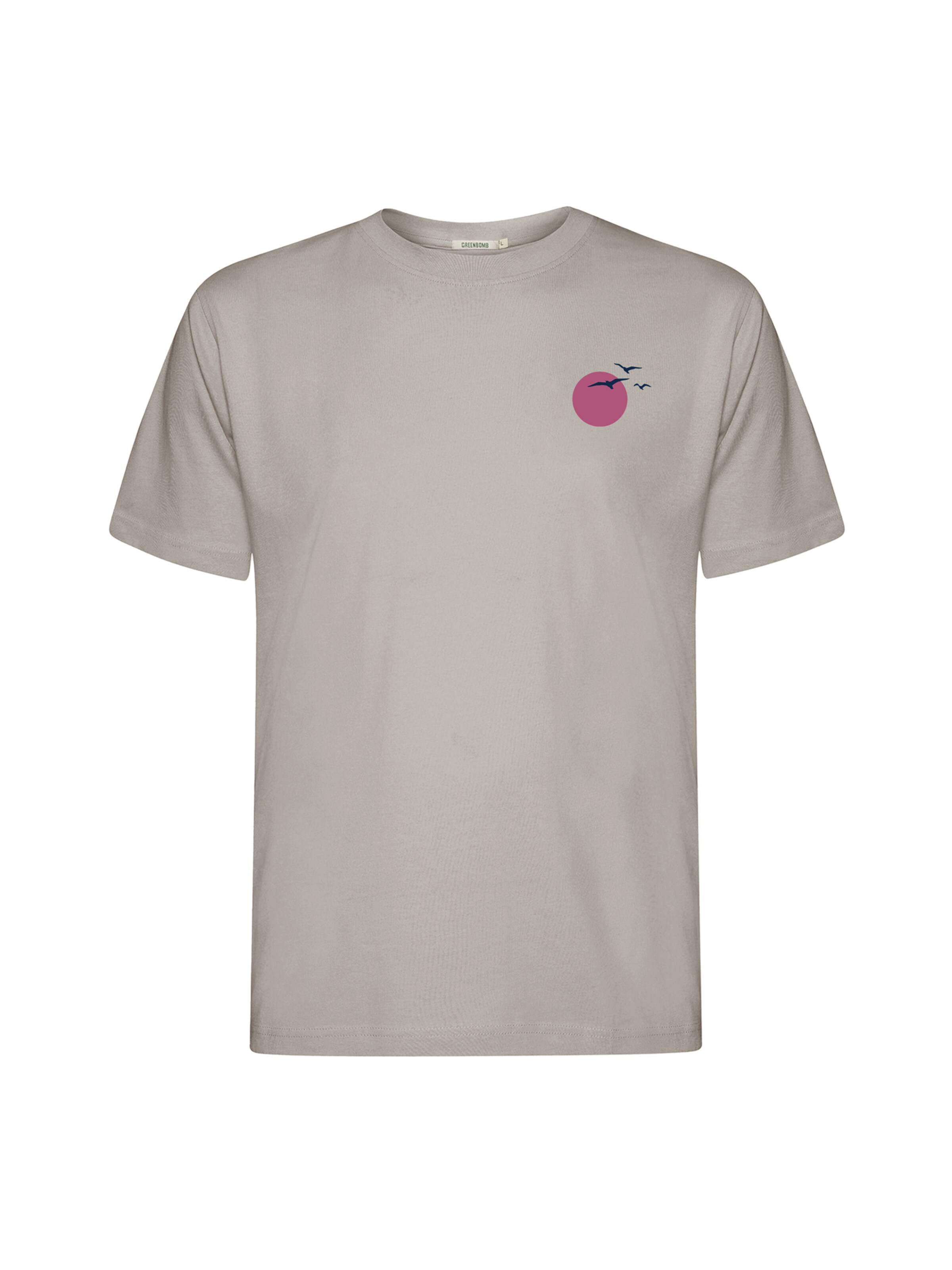 T-Shirt 'Fusion Mountain Bloom' GREENBOMB en gris : devant