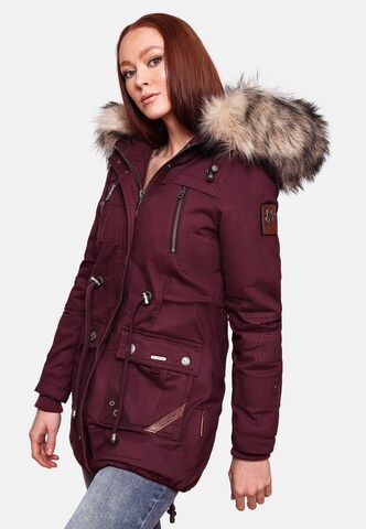 NAVAHOO - Parka de inverno 'Honigfee' em vermelho