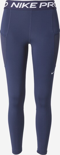 NIKE Sporta bikses, krāsa - tumši zils / balts, Preces skats