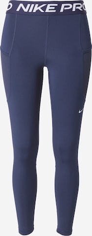 Skinny Pantaloni sportivi di NIKE in blu: frontale