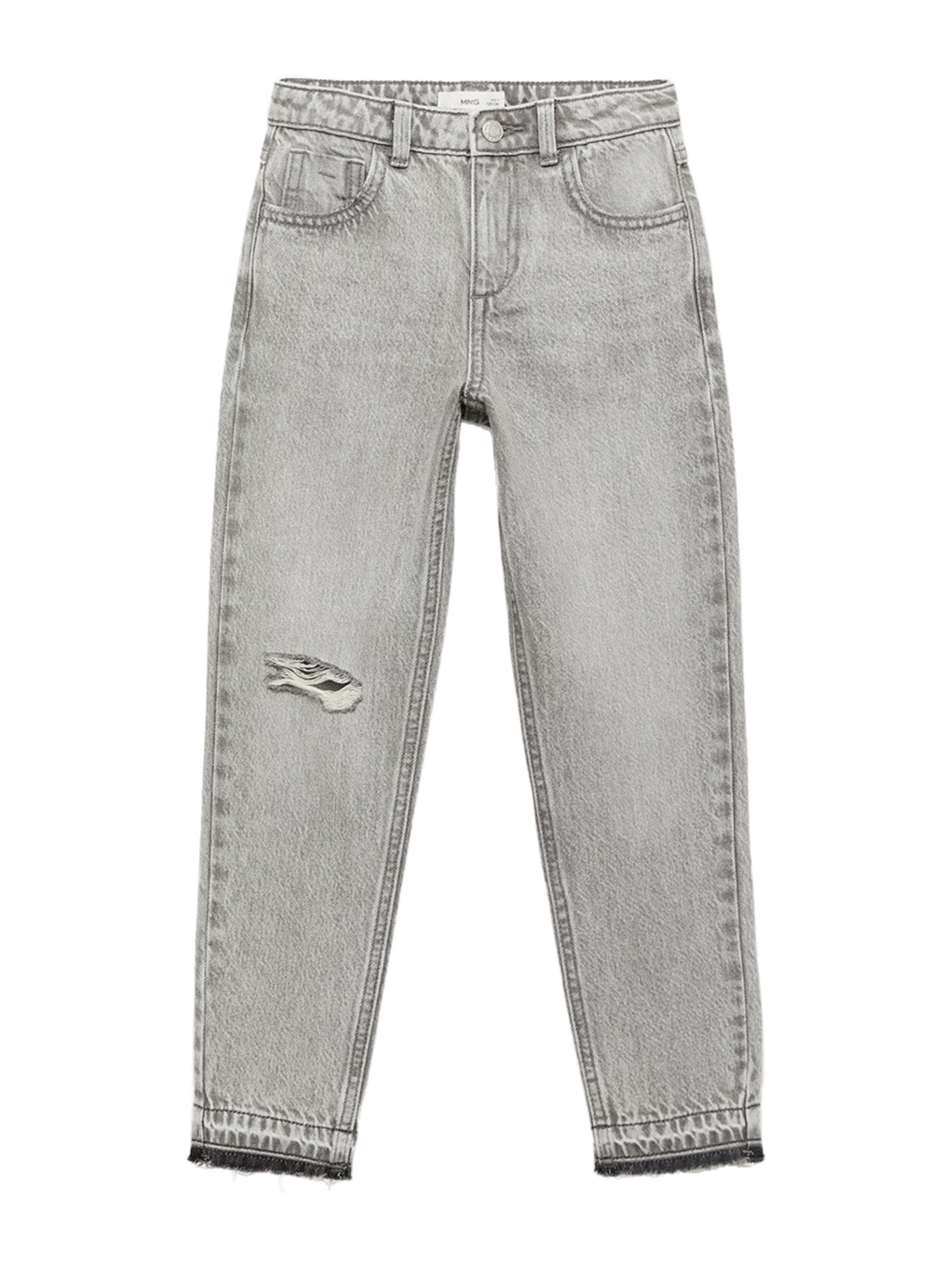 MANGO KIDS Tapered Jeans in Grey: front