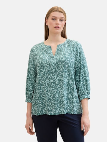 Tom Tailor Women + Blouse in Green: front