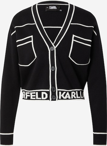 Geacă tricotată de la Karl Lagerfeld pe negru: față