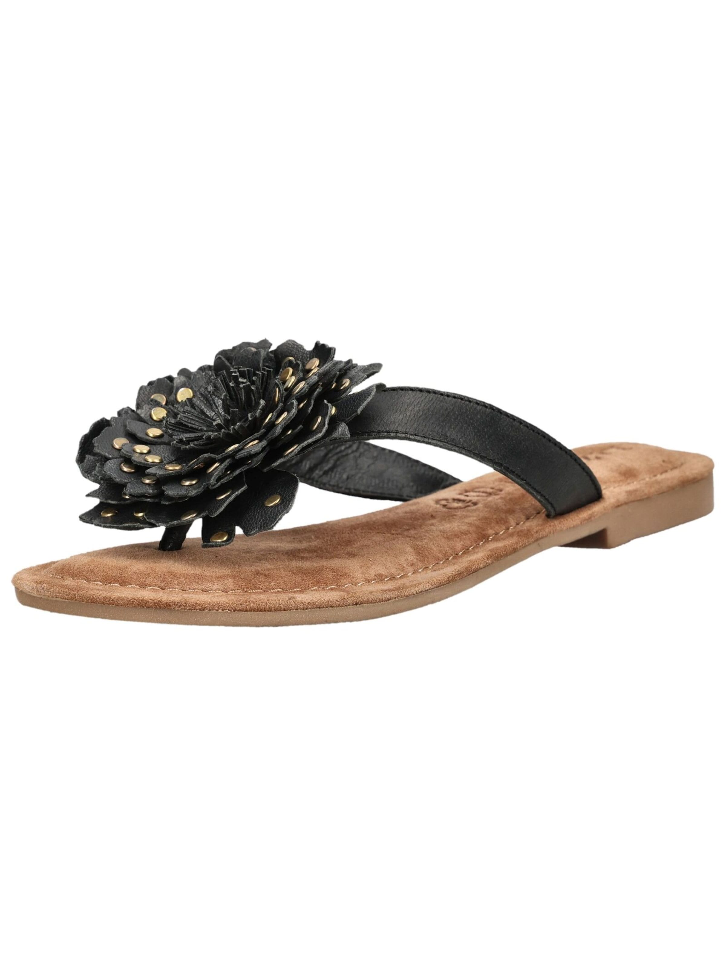 Infradito di LAZAMANI in nero: frontale