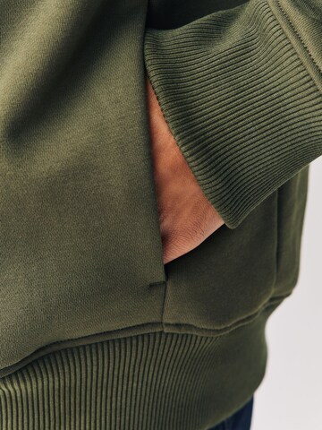 Next - Sudadera con cremallera en verde