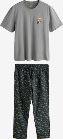 Next Pitkä pyjama 'Guinness' värissä harmaa: etupuoli
