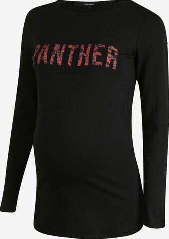 Supermom Shirt 'Panther' in Zwart: voorkant