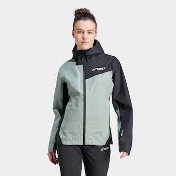 ADIDAS TERREX Athletic Jacket in Green: front