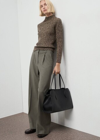 MANGO Wide leg Pleated Pants 'Napoli' in Green