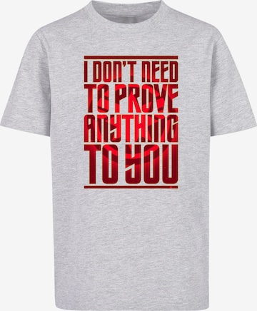 ABSOLUTE CULT Shirt 'Captain Marvel - Movie Prove Anything' in Grey: front