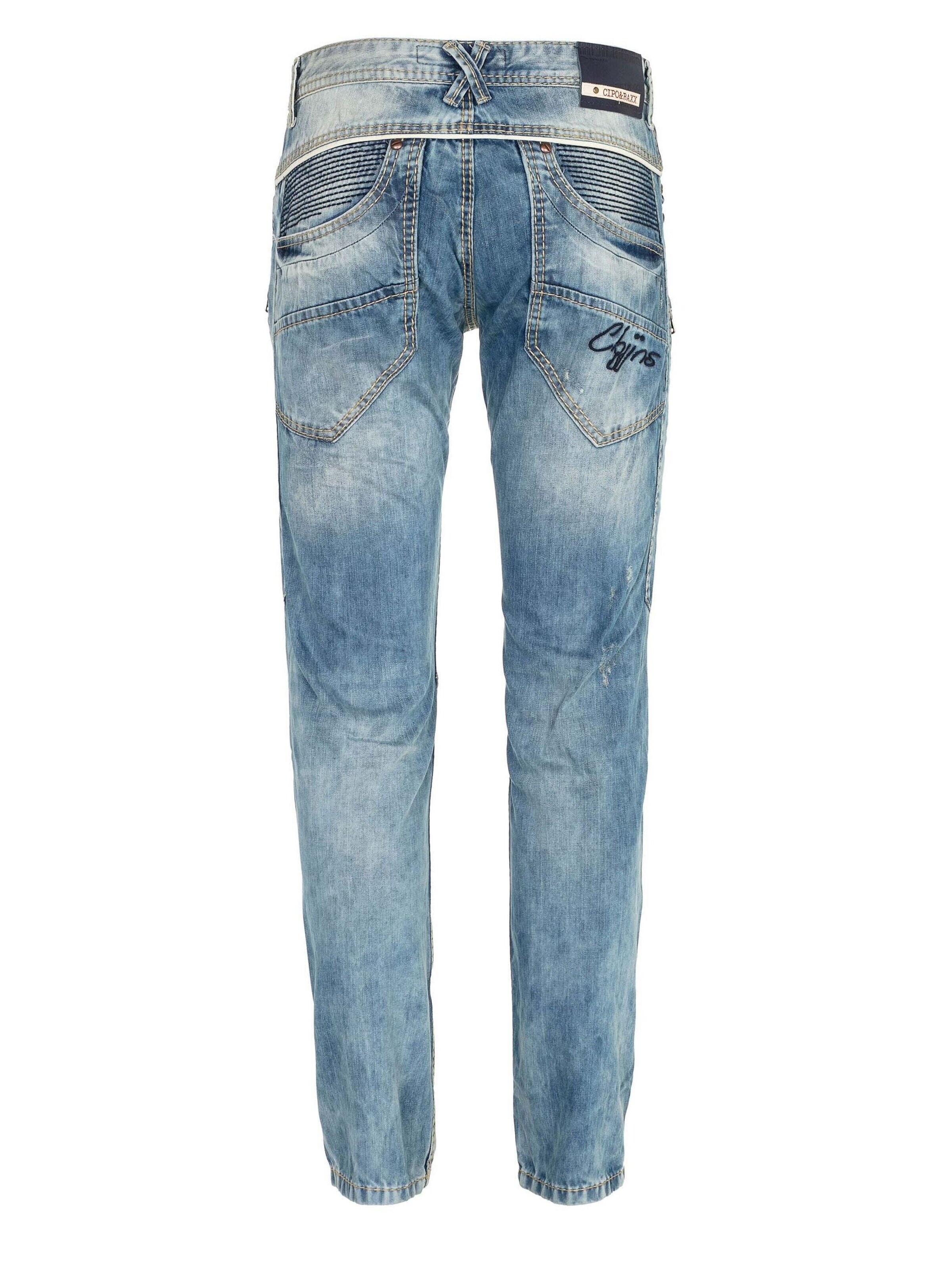 Coupe slim Jean CIPO & BAXX en bleu