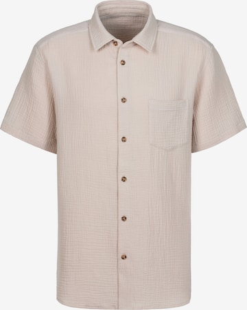 BEACH TIME Regular Fit Hemd in Beige: Vorderseite