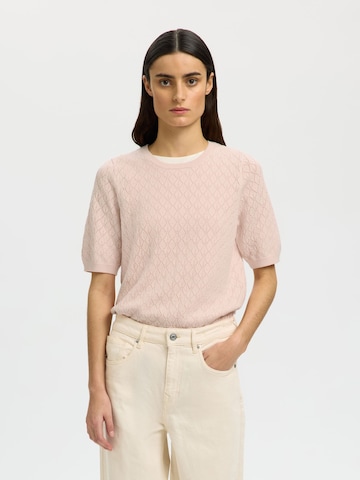 SELECTED - Jersey 'Helen' en rosa: frente