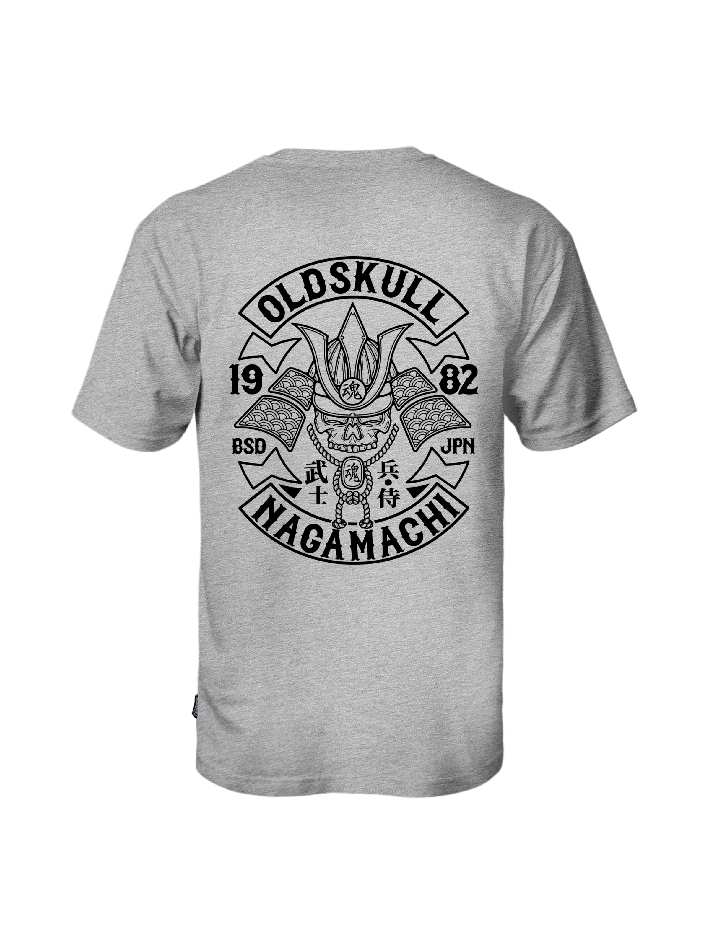 Oldskull Shirt 'Rtrip Nagamurai' in Grey: front