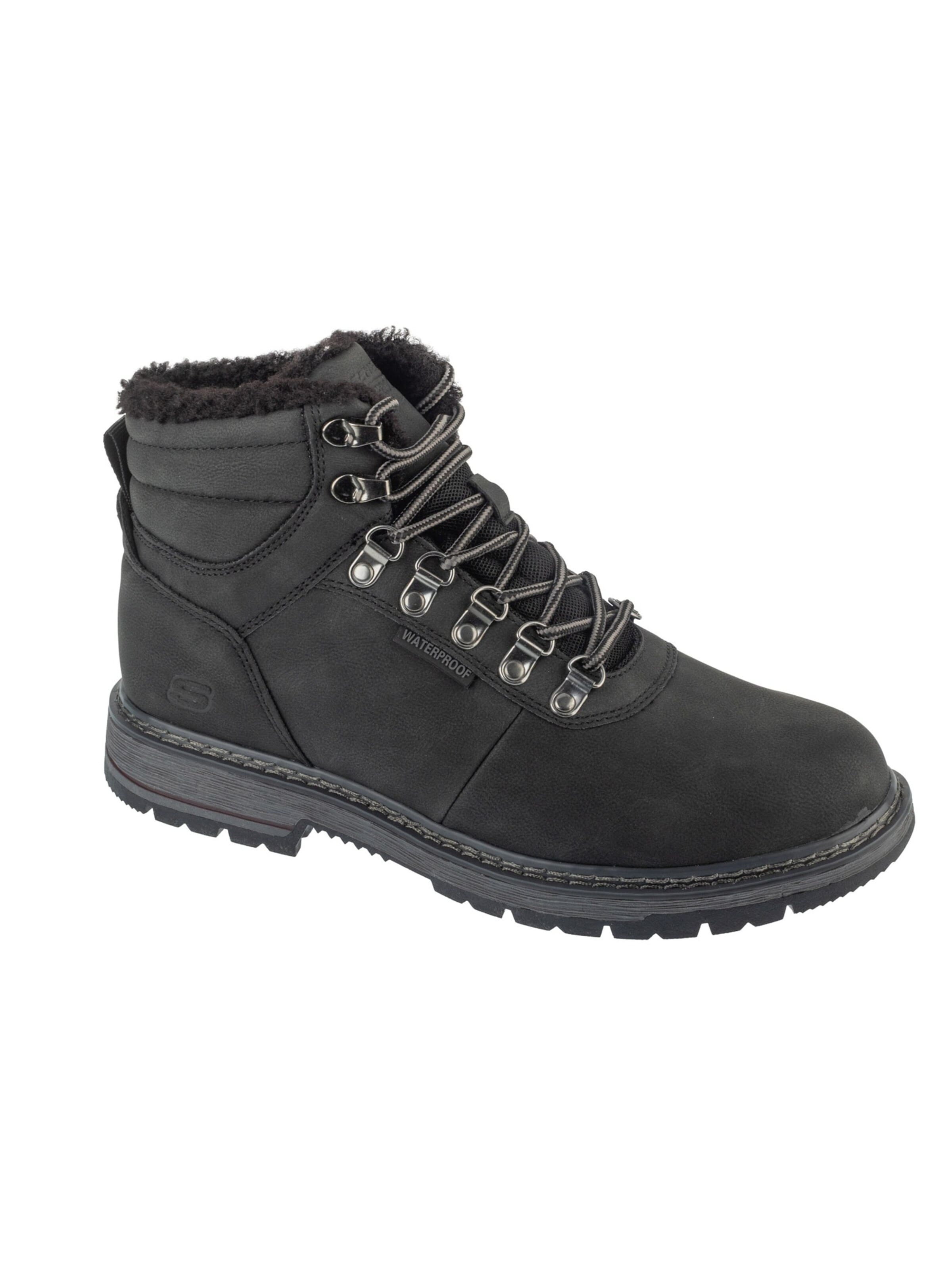 SKECHERS Lace-Up Boots 'Corado - Memphis' in Black: front
