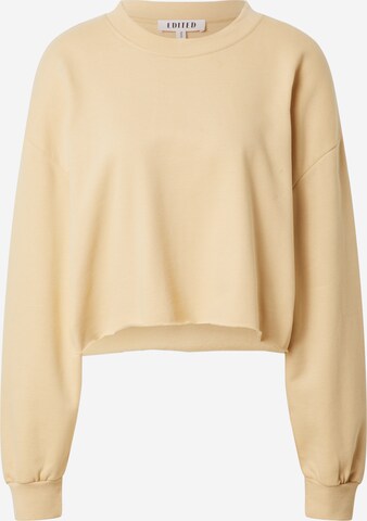 EDITED Sweatshirt 'Renata' in Beige: voorkant