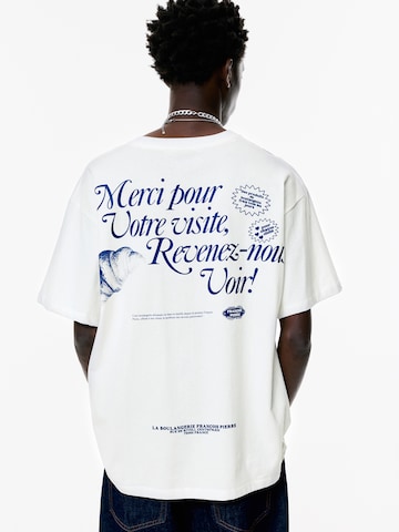 T-Shirt 'MC PARIS 01' Pull&Bear en blanc : devant