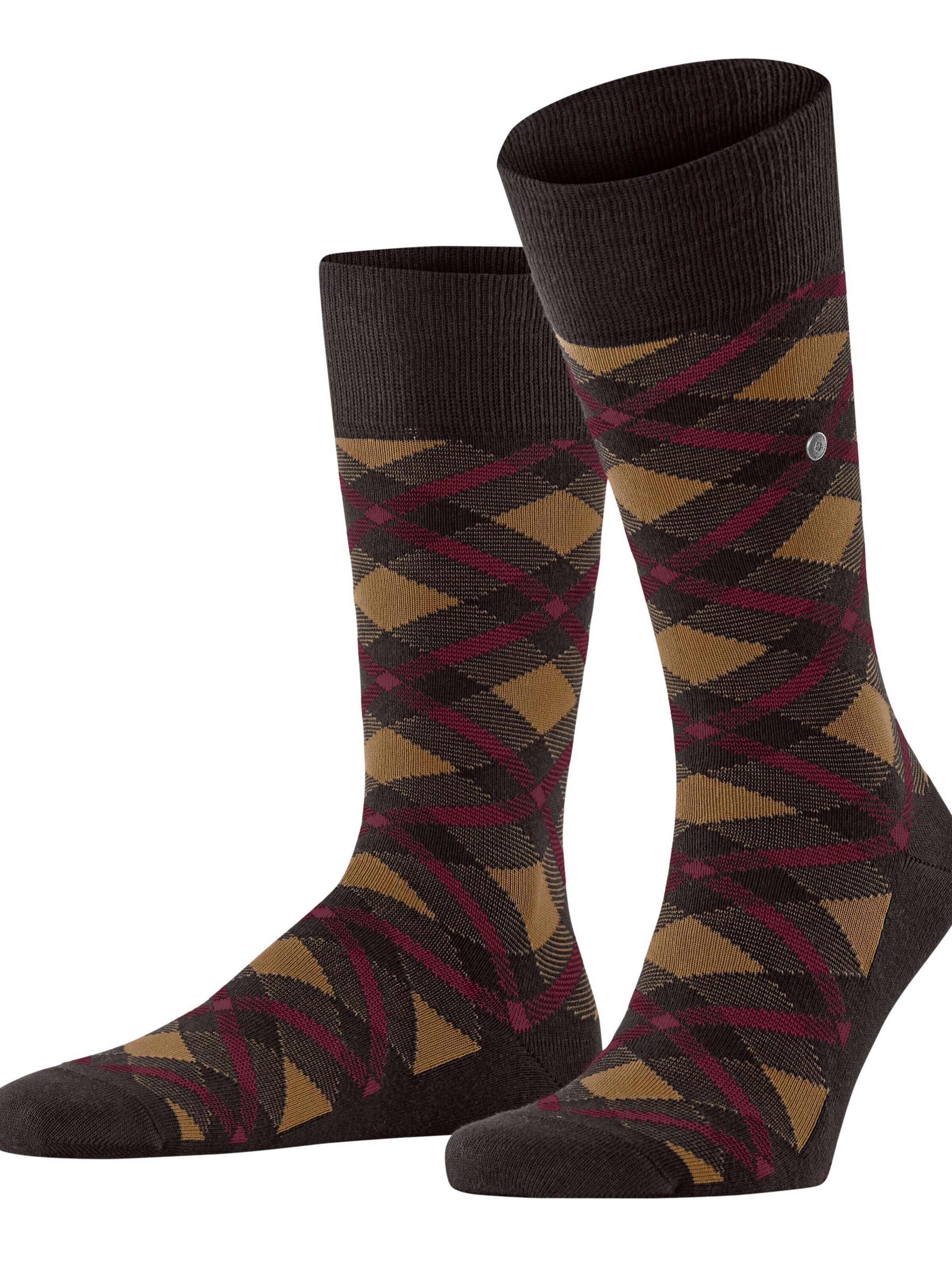 BURLINGTON Socks 'Tartan' in Brown: front