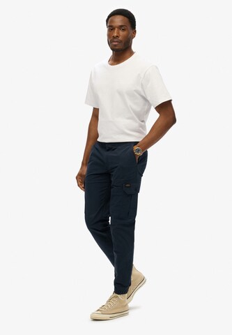 Superdry Tapered Cargo trousers 'Para' in Blue