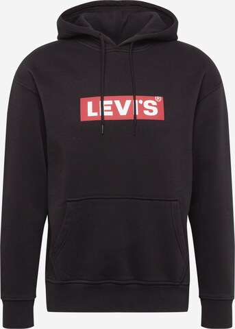 LEVI'S ® Regular Fit Collegepaita 'T3 Relaxd Graphic Hoodie' värissä musta: edessä