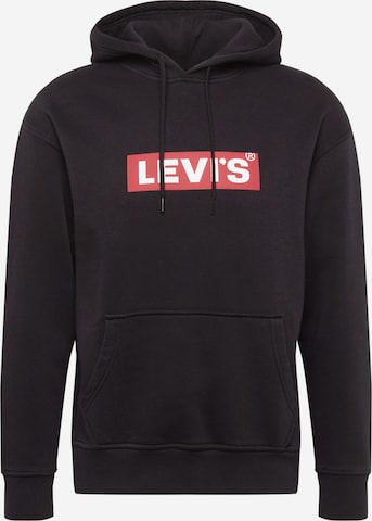 LEVI'S Regular fit Sweatshirt 'T3 RELAXD GRAPHIC HOODIE BLACKS' i svart: framsida