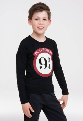 LOGOSHIRT Langarmshirt 'Harry Potter' in Schwarz: Vorderseite