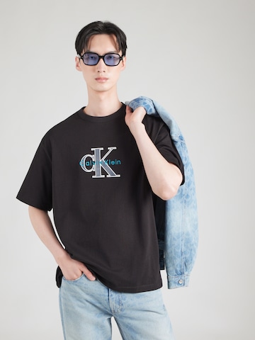 T-Shirt Calvin Klein Jeans en marron : devant