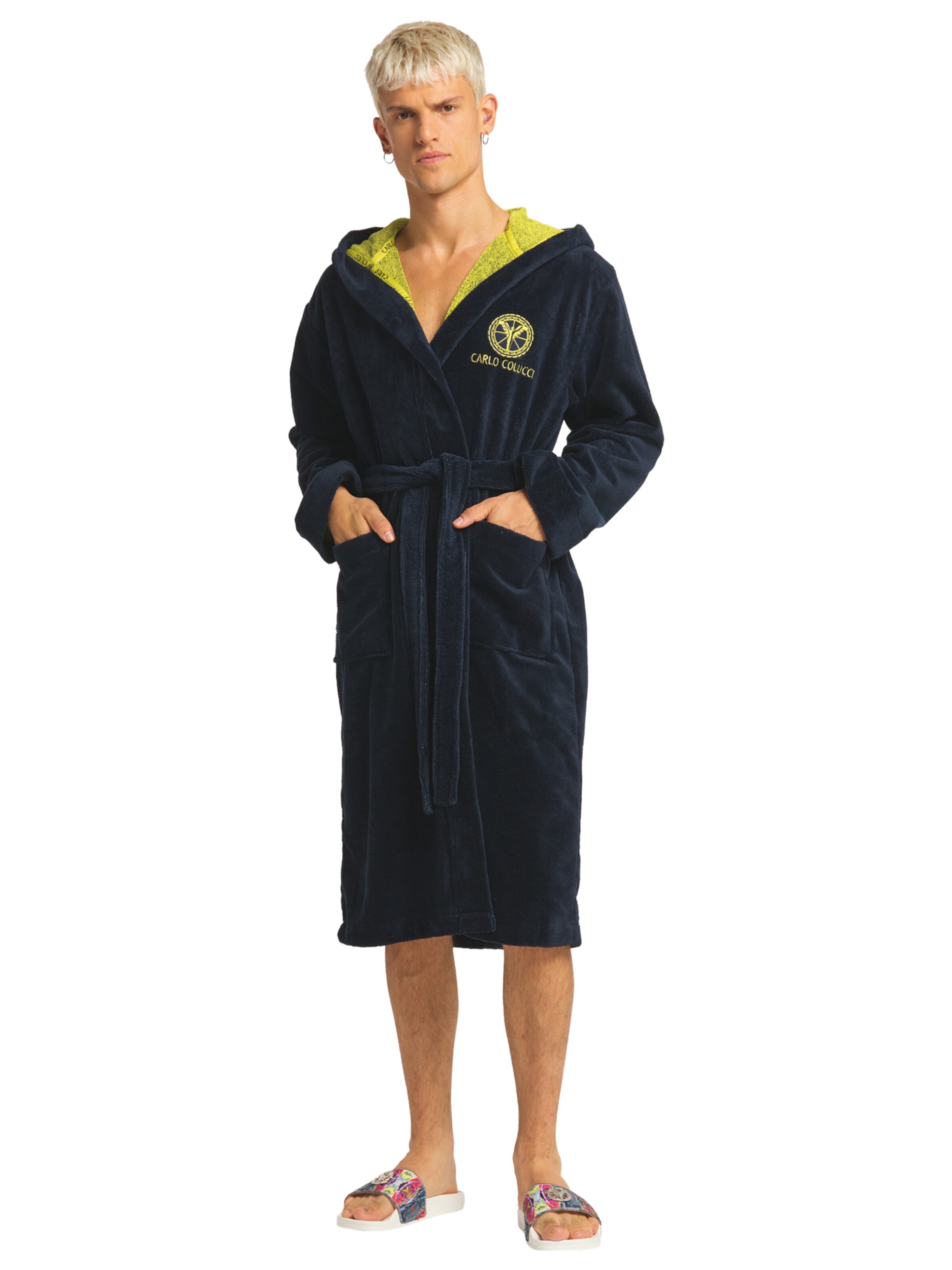 Carlo Colucci Bademantel 'Como' in Blau