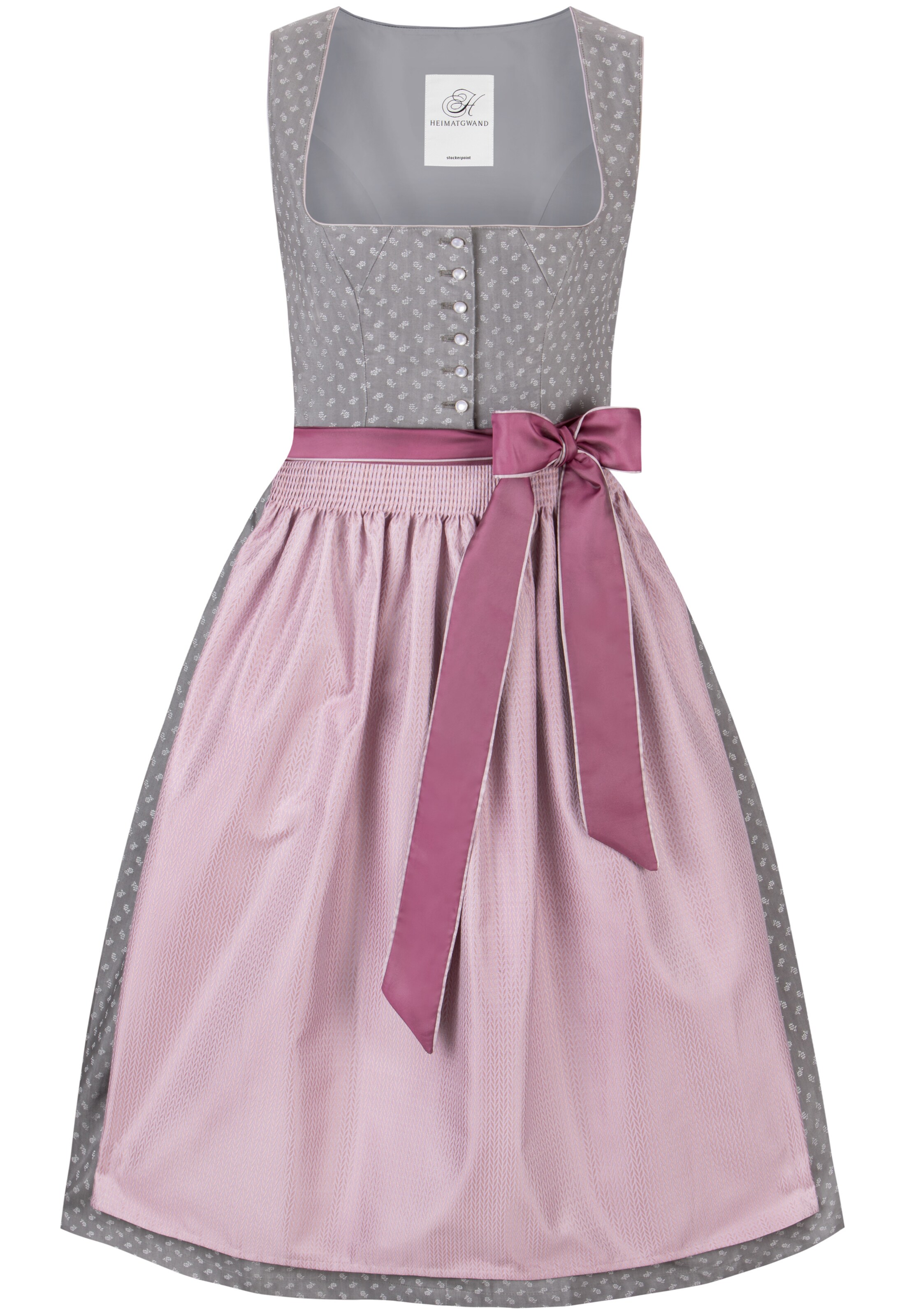 STOCKERPOINT Dirndl 'Dori' in Grau: Vorderseite