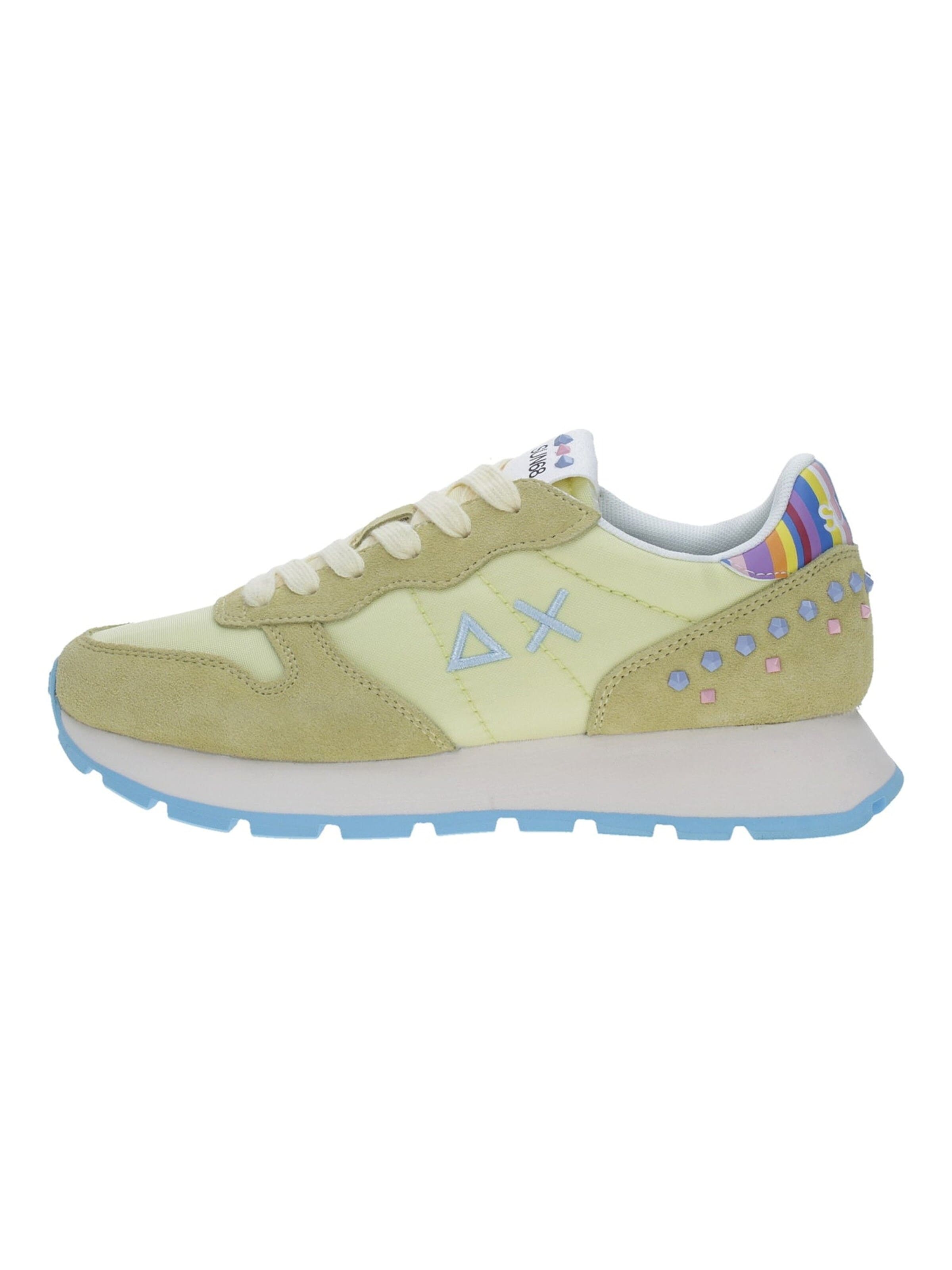 Sneaker bassa di SUN68 in giallo: frontale