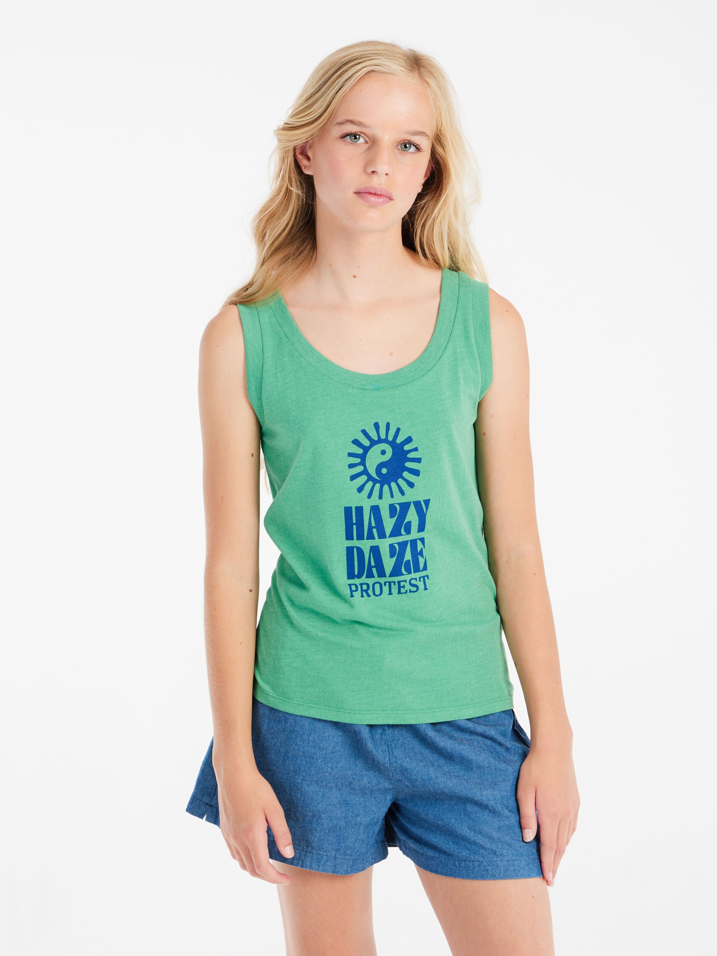 PROTEST Shirt 'PRTAdori JR' in Green: front