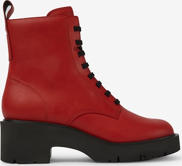 CAMPER Lace-Up Ankle Boots 'Milah' in Red