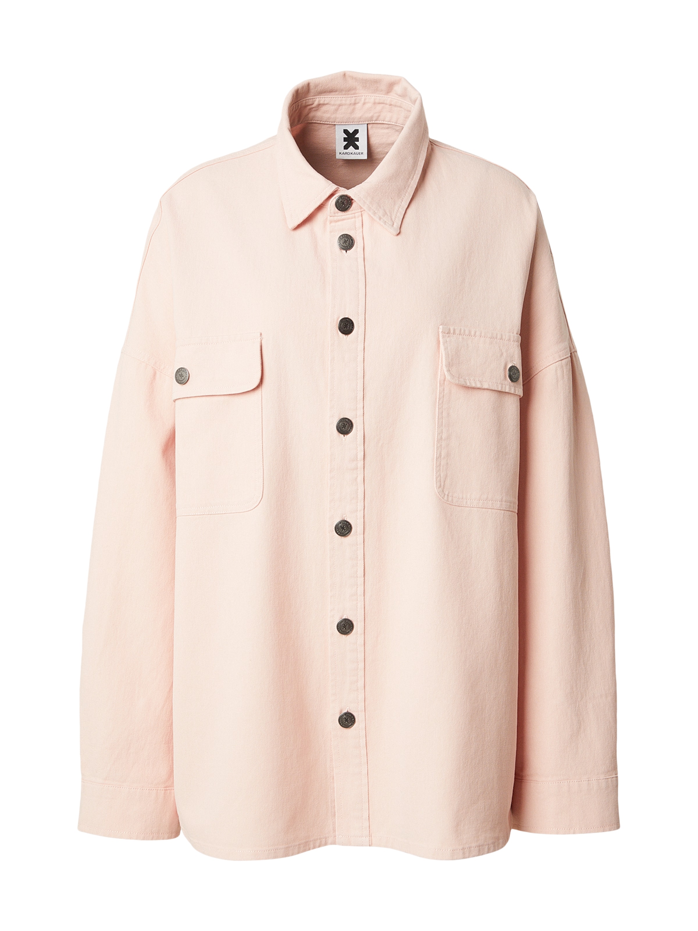 Karo Kauer Bluse in Pink: Vorderseite