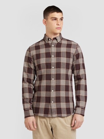 Comfort fit Camicia 'JPRBLUBROOK' di JACK & JONES in marrone: frontale