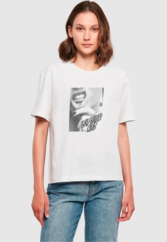 Mister Tee Shirt 'Lip Tattoo' in White: front