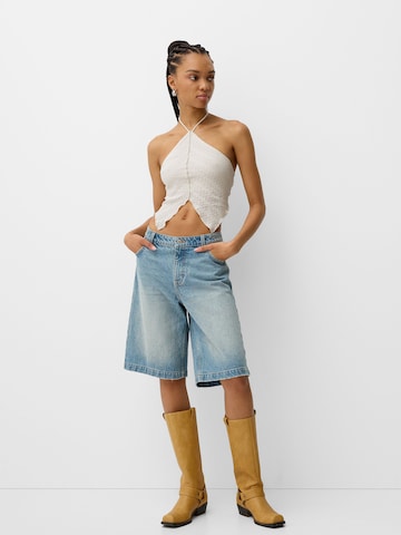 Tops en tricot Bershka en blanc