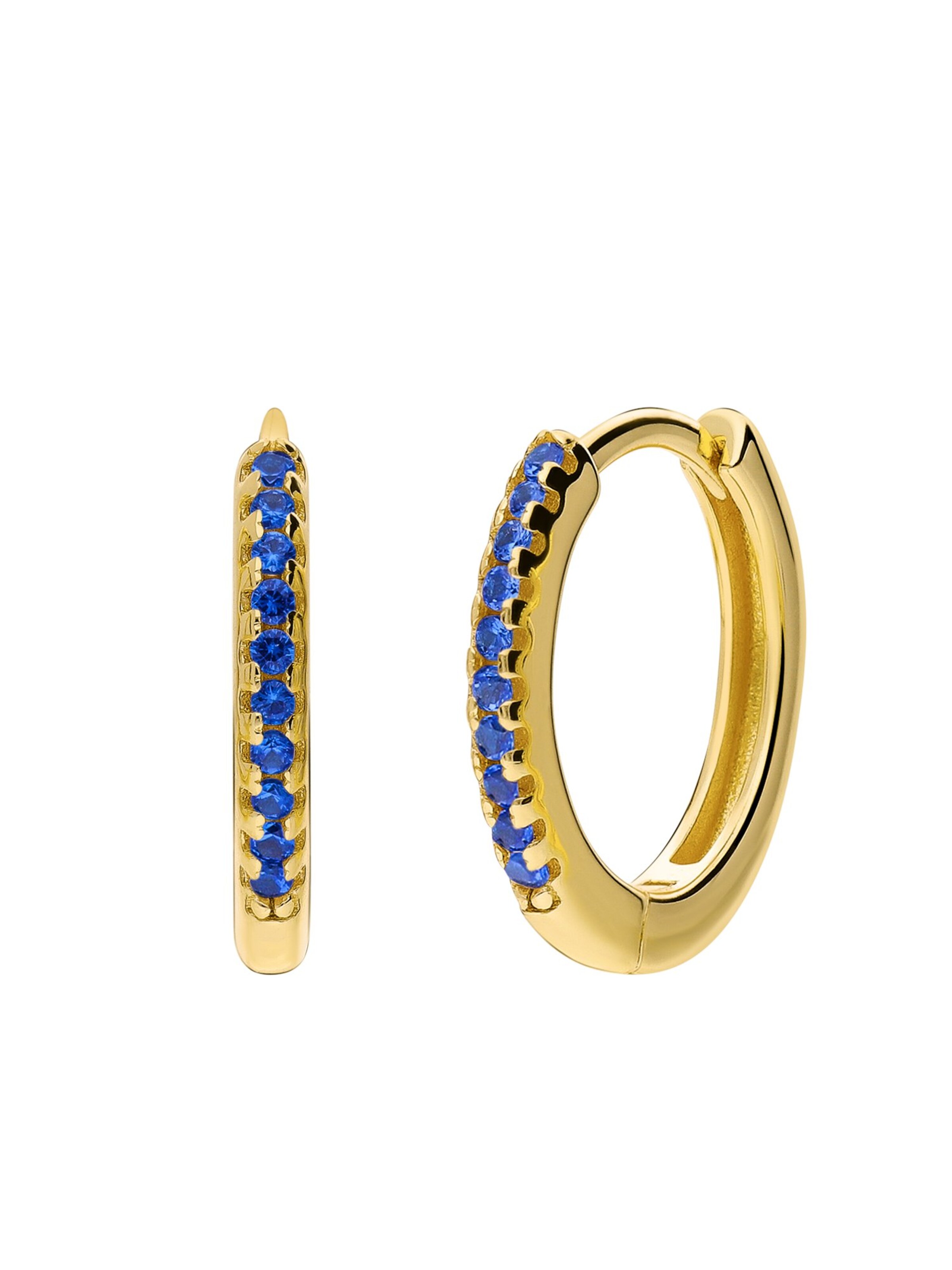 Boucles d'oreilles Lucardi en or : devant