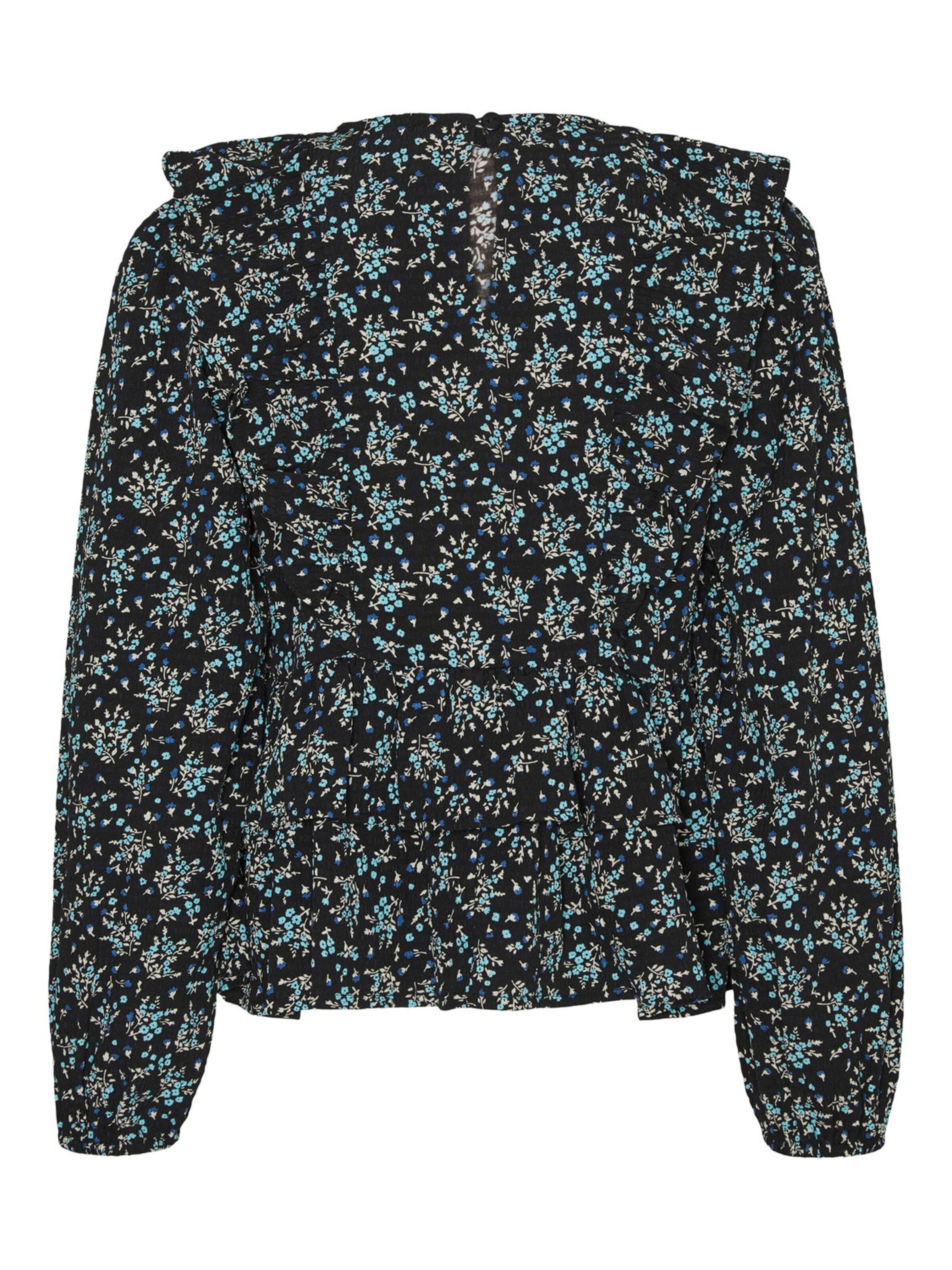 Vero Moda Girl Bluse 'FLORALY' i sort