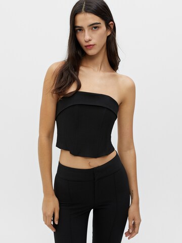 Pull&Bear Top in Schwarz: predná strana