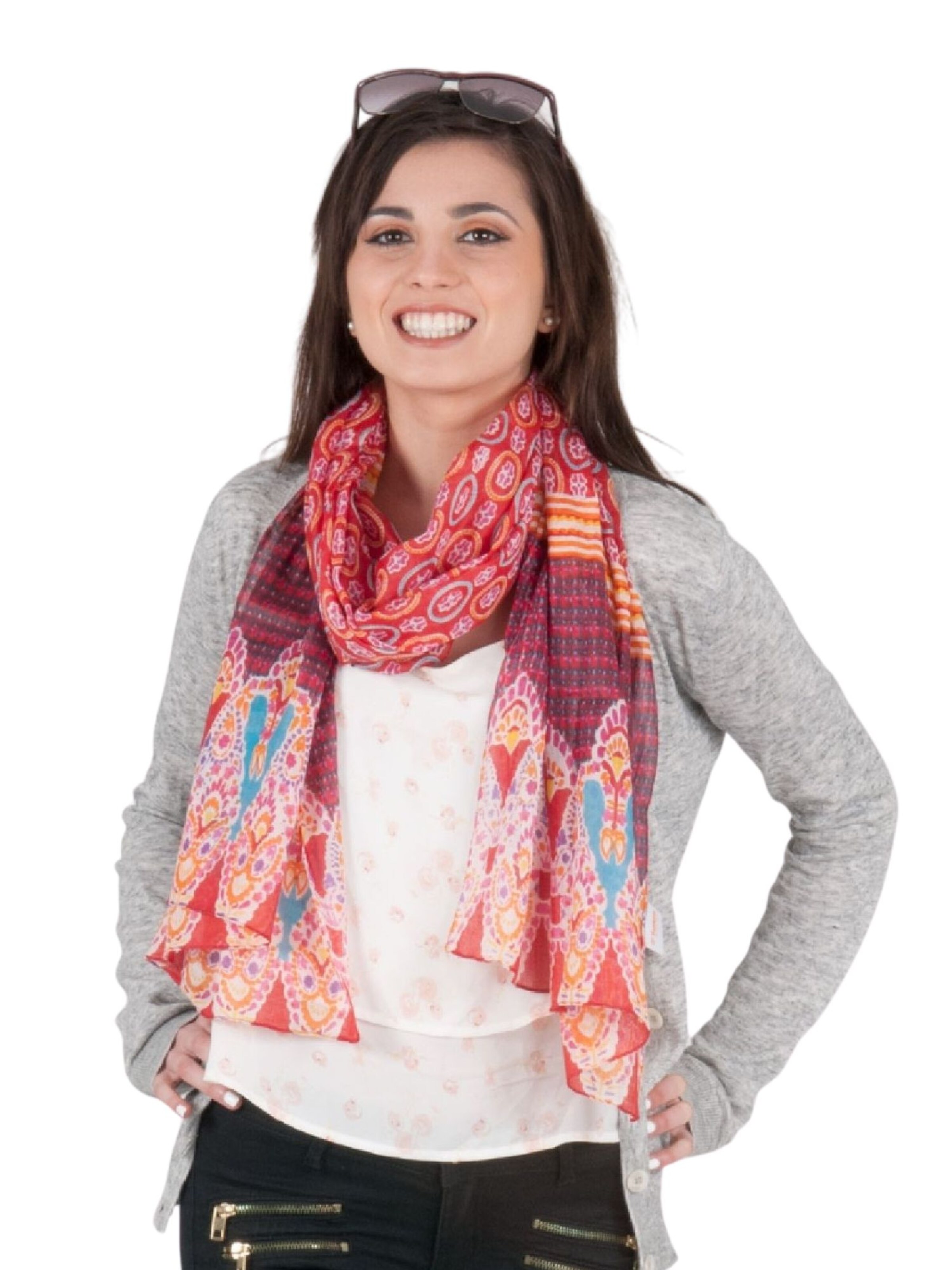 Sunsa Scarf 'Sunsa' in Red