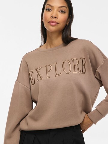 VILA Sweatshirt 'VIReflect' i brun