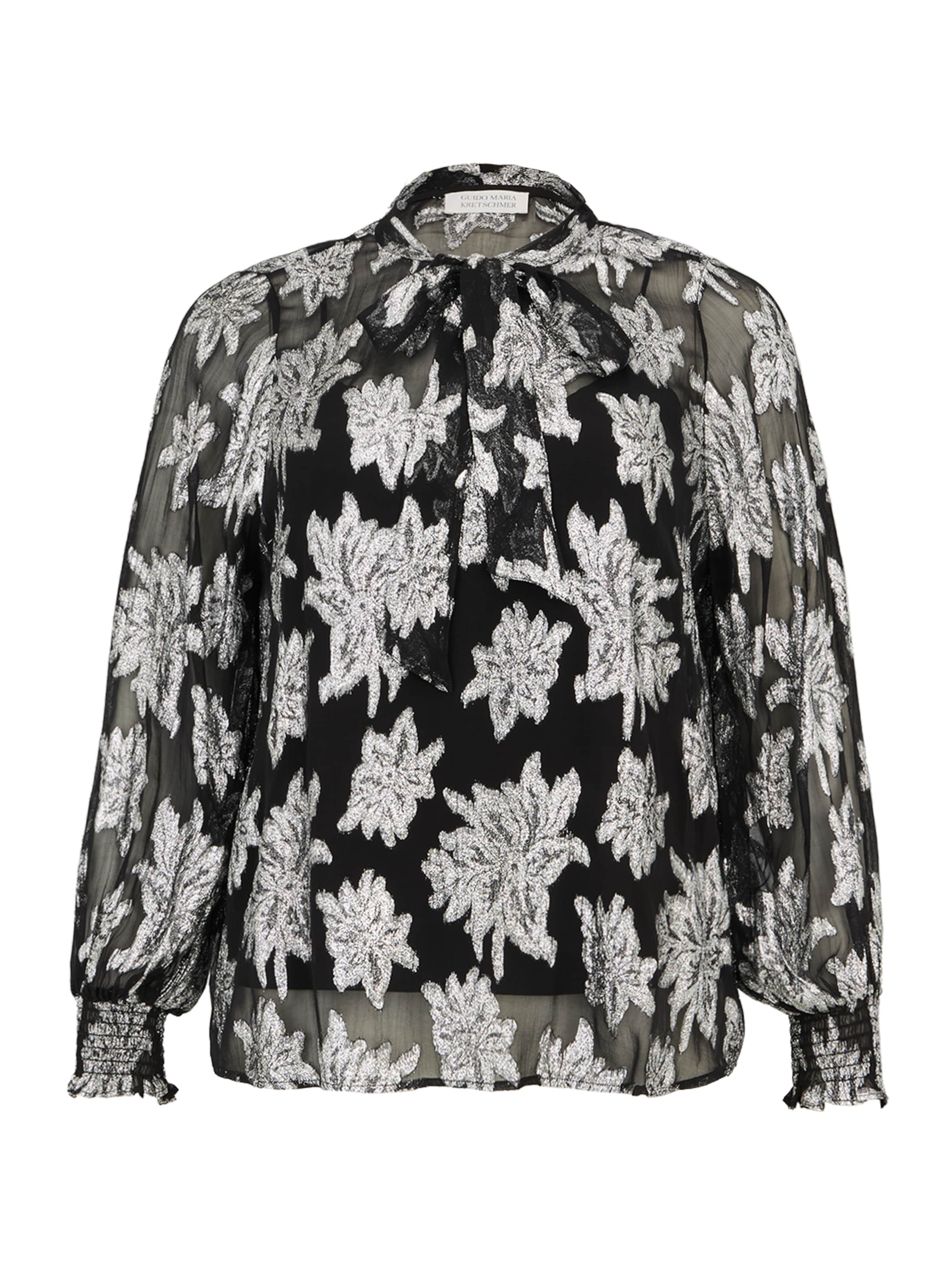 Guido Maria Kretschmer Curvy Blouse 'Fina' in Black / Silver, Item view